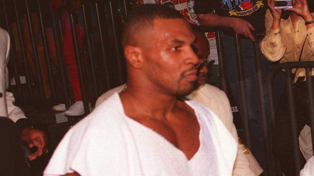 Mike Tyson avant un match de boxe