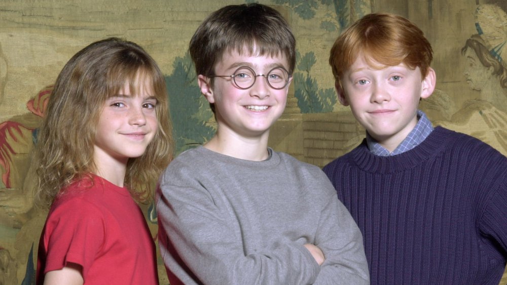 Emma Watson, Daniel Radcliffe et Rupert Grint après avoir été choisis dans Harry Potter