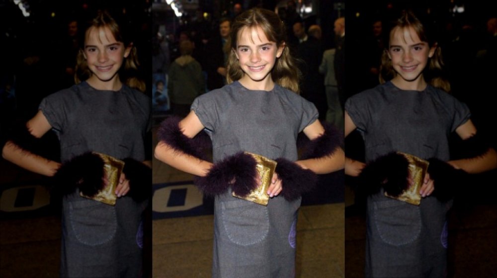 Emma Watson lors de la première première de Harry Potter en 2001