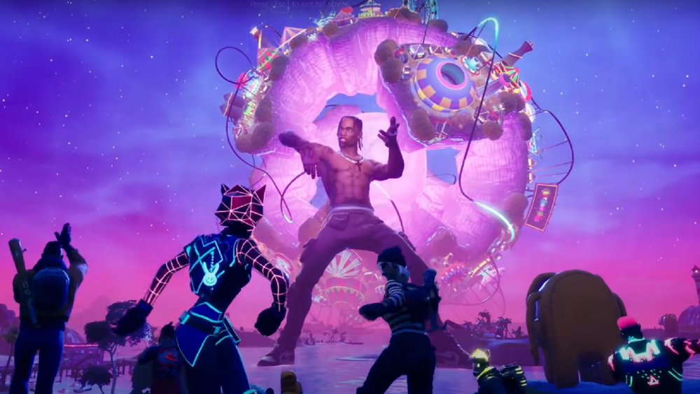 L'avatar de Travis Scott lors de l'événement astronomique de Fortnite 