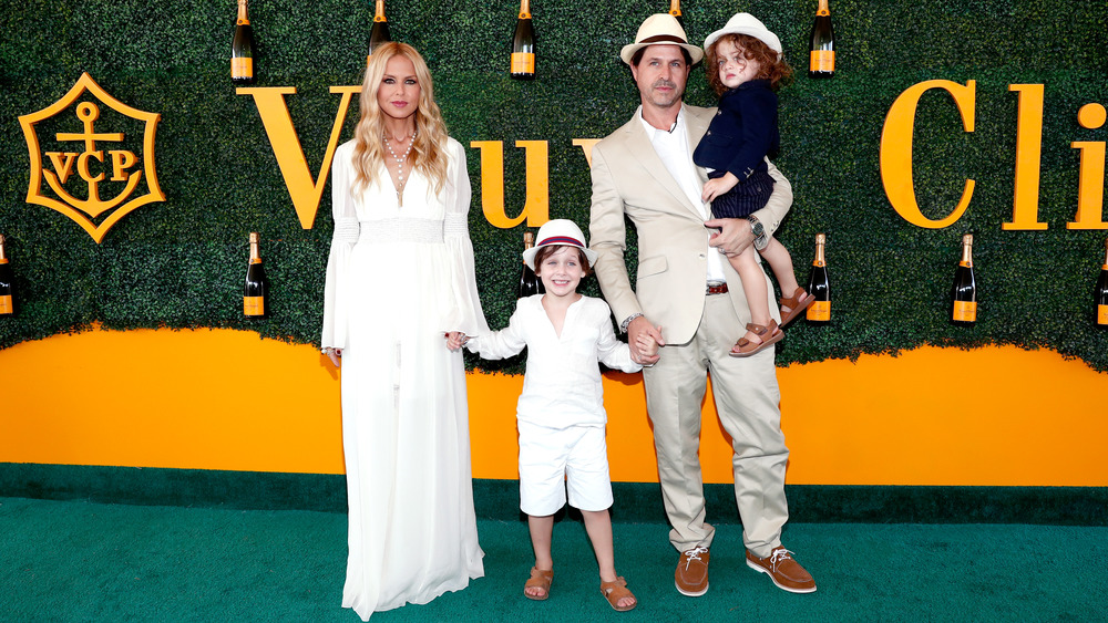 Rachel Zoe avec ses fils Skyler et Kaius et son mari Roger Berman