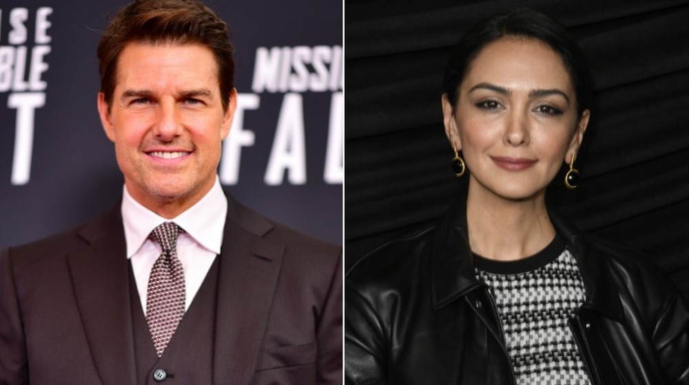 Tom Cruise et Nazanin Boniadi; image fractionnée