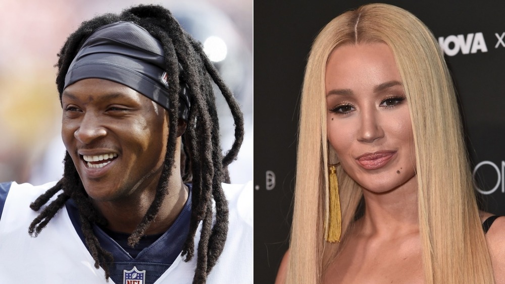 Iggy Azalea et DeAndre Hopkins souriant