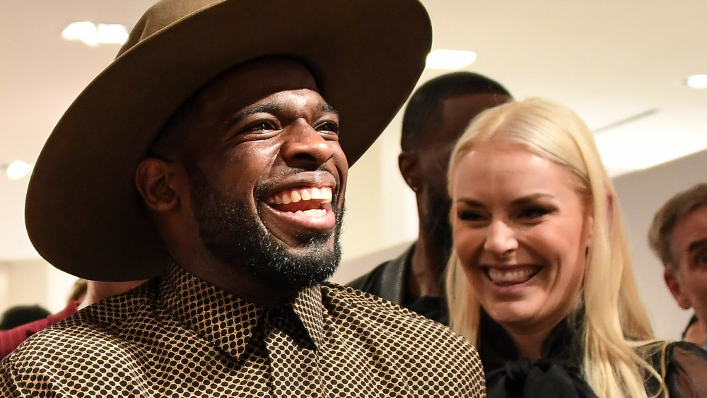 PK Subban et Lindsey Vonn en riant