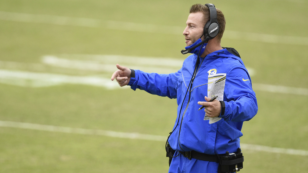 Sean McVay entraînant les Rams de Los Angeles 