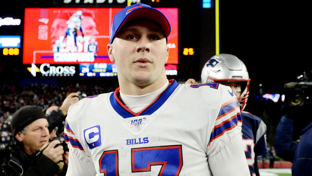 Josh Allen en tenue de Buffalo Bills