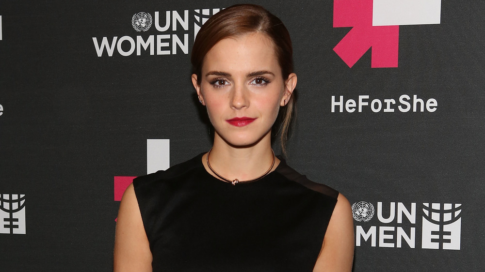 Emma Watson posant lors d'un événement HeForShe