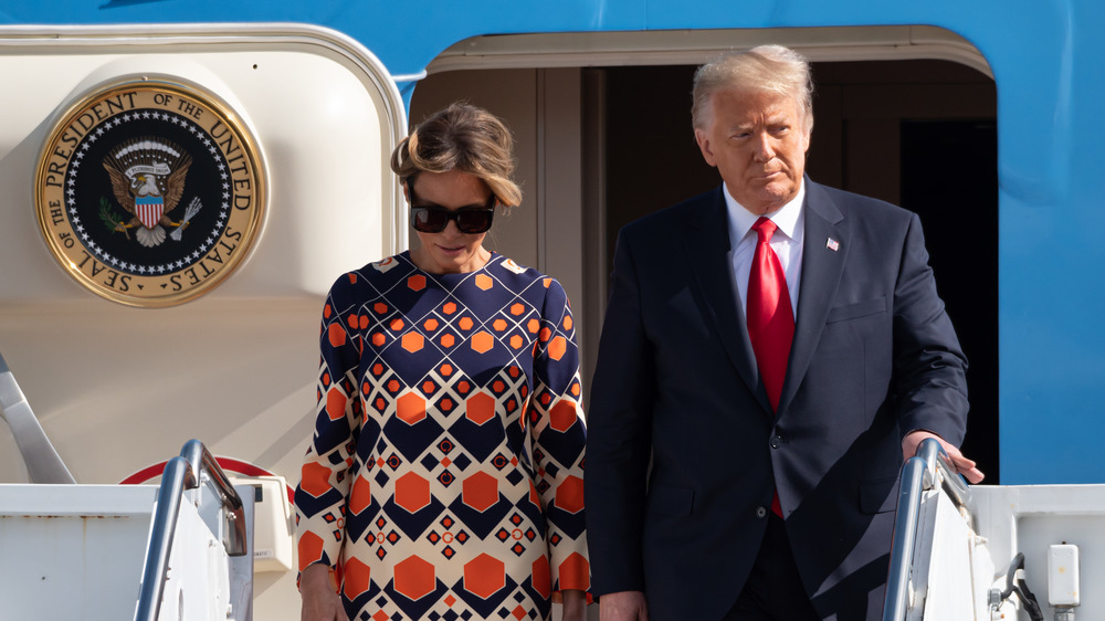 Melania et Donald Trump quittent Air Force One le jour de l'inauguration