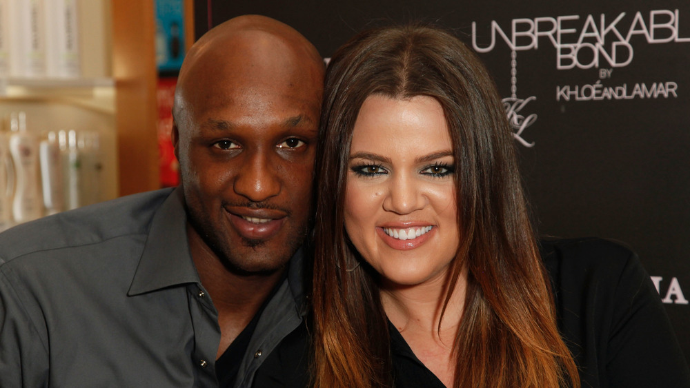 Lamar Odom et Khloe Kardashian lors d'un événement