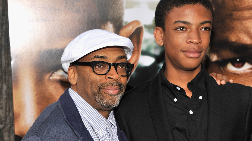 Spike Lee et Jackson Lee posant