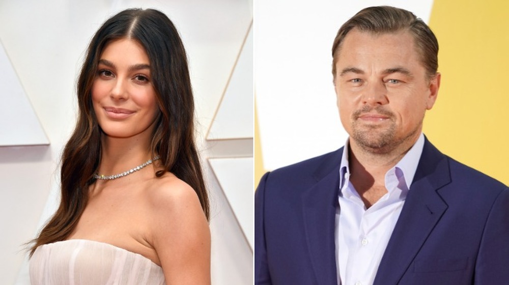 Camila Morrone et Leonardo DiCaprio sur un tapis rouge