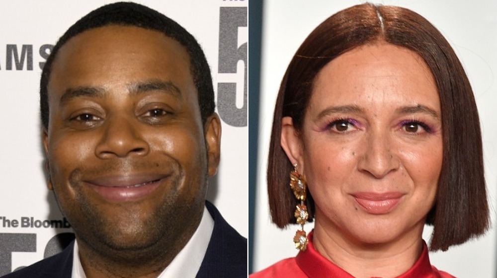 Kenan Thompson souriant, Maya Rudolph souriante 