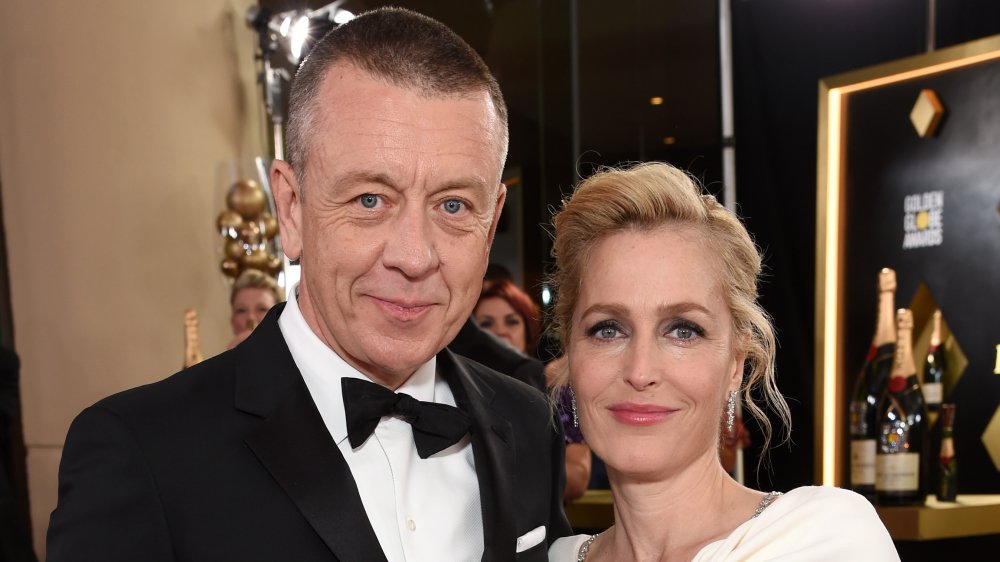 Peter Morgan et Gillian Anderson aux Golden Globes