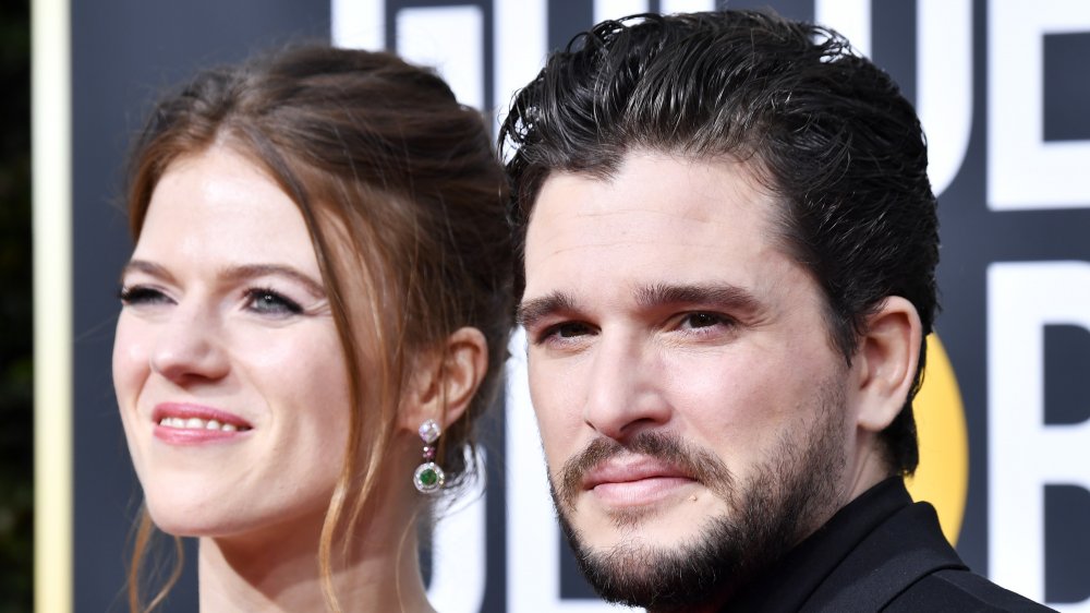 Rose Leslie et Kit Harington aux Golden Globe Awards