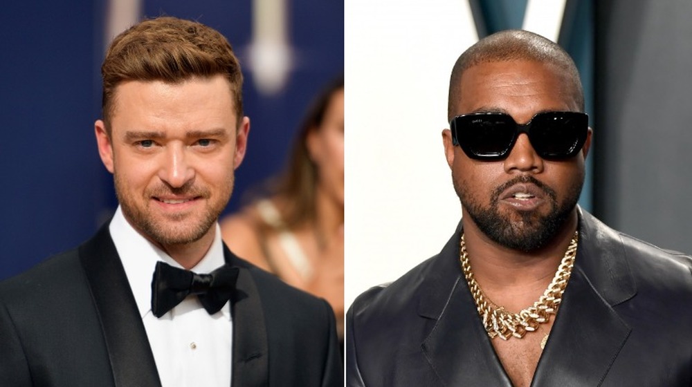 Justin Timberlake et Kanye West divisés en image