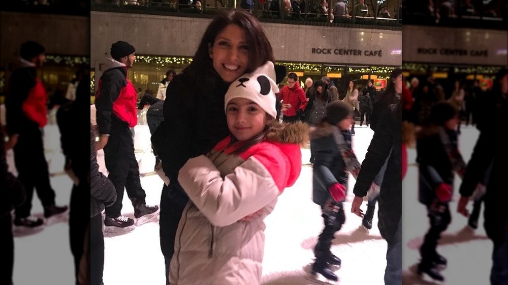 Lynda Lopez et sa fille Lucie Wren Lopez-Goldfried patinage sur glace