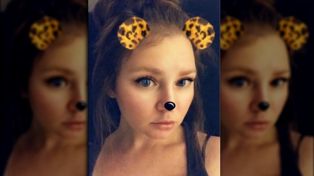 Anna Delvey utilisant un filtre Snapchat