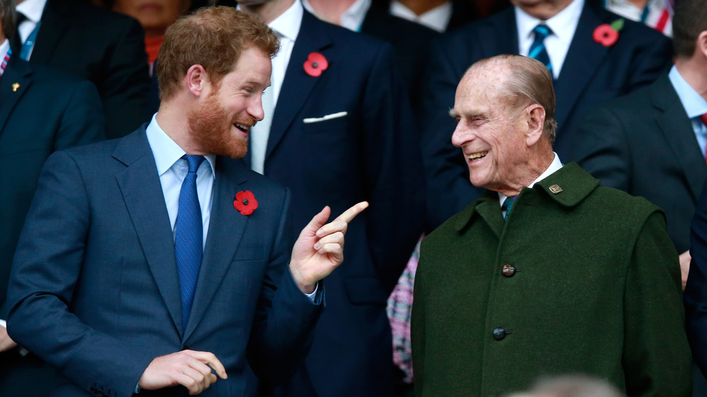 Prince Harry, Prince Philip, parlant