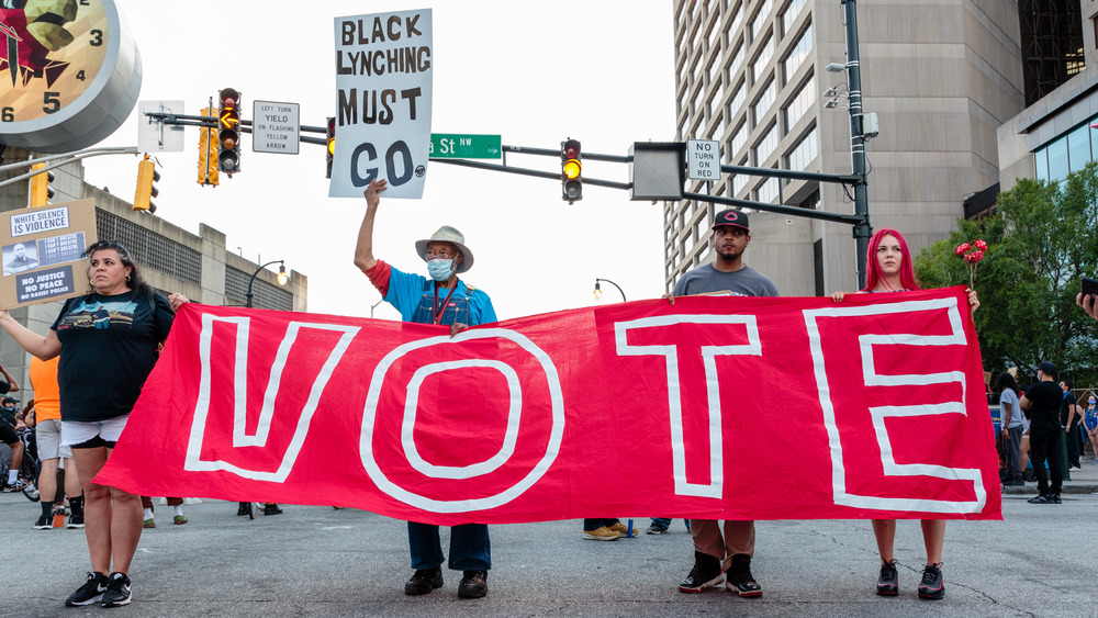 La Géorgie lors de la manifestation du BLM 2020 