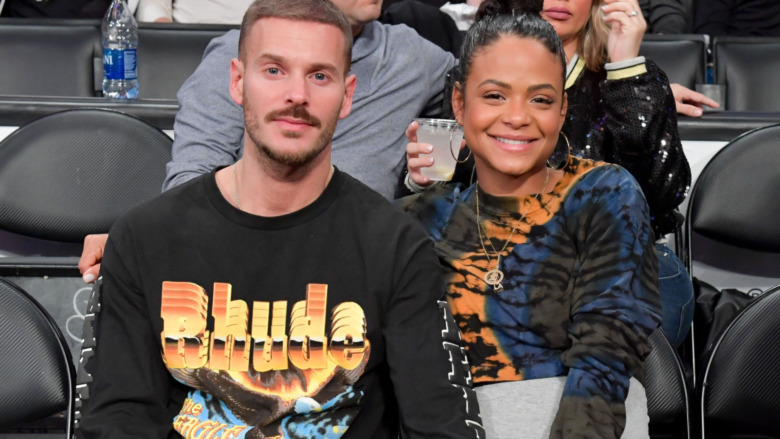 Christina Milian et Matt Pokora souriant