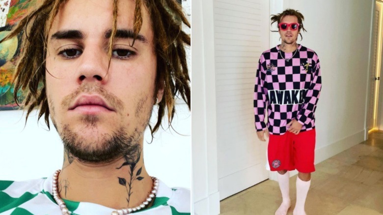 Justin Bieber selfie dreadlock, Instagram, 2021 