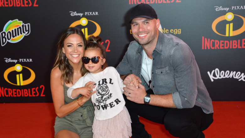 Jana Kramer, Mike Caussin et sa fille Jolie, El Capitan Theatre, 2018