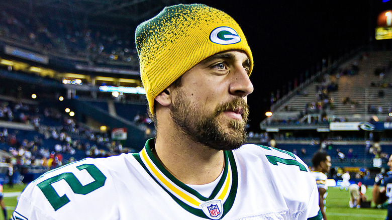 Aaron Rodgers sur le terrain