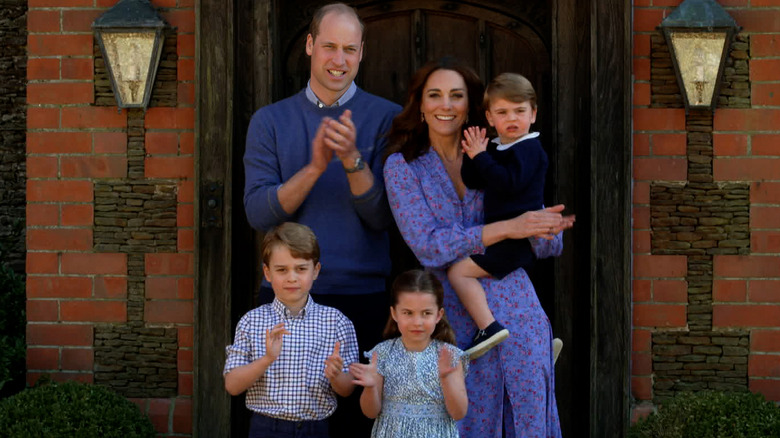 Prince William, Kate Middleton, Prince Louis, Princesse Charlotte et Prince George