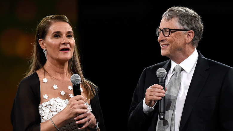 Melinda Gates et Bill Gates sur scène