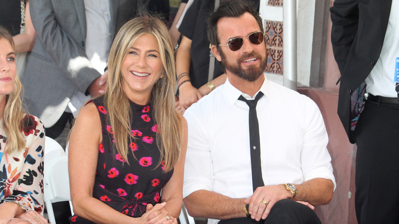 Jennifer Aniston avec l'ex Justin Theroux