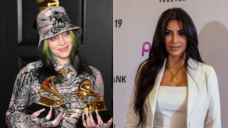 Billie Eilish aux Grammy Awards 2021 et Kim Kardashian au Congrès mondial sur les technologies de l'information 2019