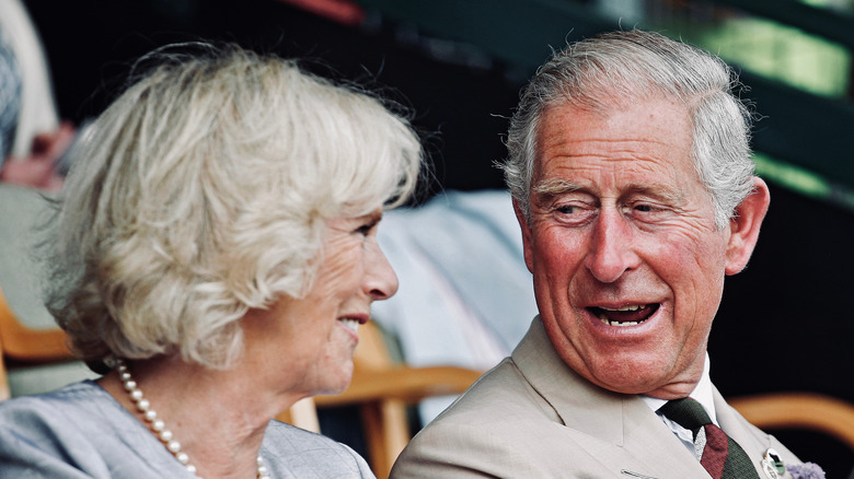 Le prince Charles et Camilla sourient lors d'un événement en 2013