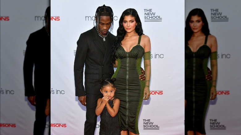 Travis Scott, Kylie Jenner et sa fille Stormi 