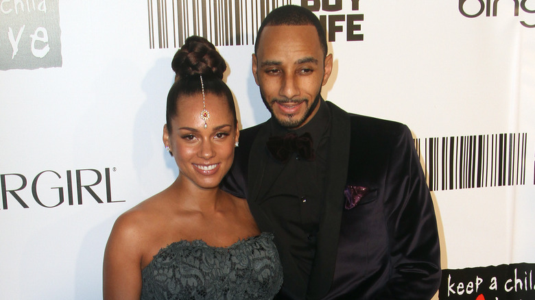 Alicia Keys et Swizz Beatz lors d'un événement