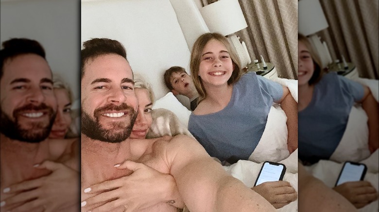 Tarek El Moussa avec Heather Rae Young et ses enfants