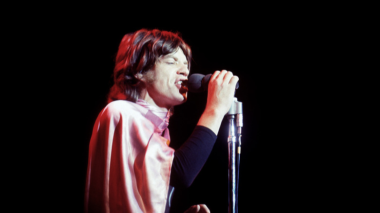 Mick Jagger en concert à Altamont