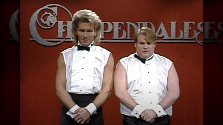 Patrick Swayze et Chris Farley sur SNL