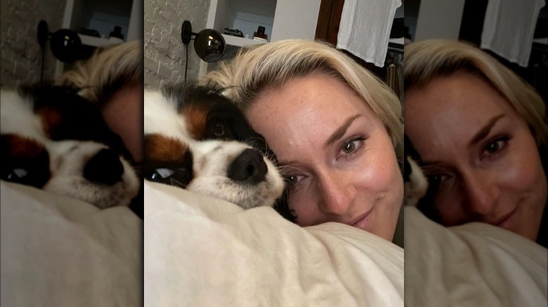 Lindsey Vonn et son chien Lucy