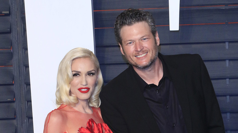 Gwen Stefani et Blake Shelton à la soirée des Oscars Vanity Fair 2016