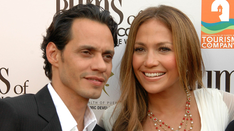 Marc Anthony et Jennifer Lopez sur le tapis rouge