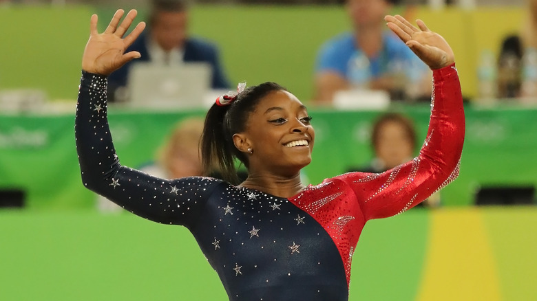 Simone Biles lors d'une rencontre