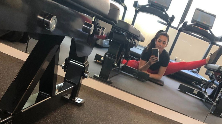 Aly Raisman en selfie de gym