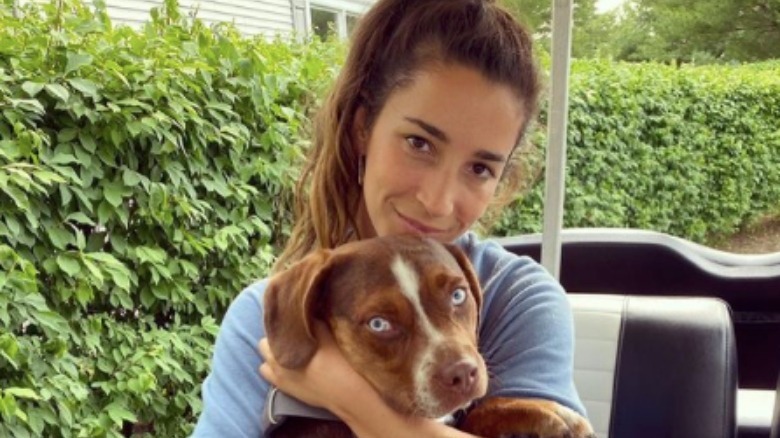 Aly Raisman avec le chien Mylo