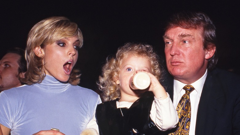 Marla Maples avec Tiffany Trump et Donald Trump