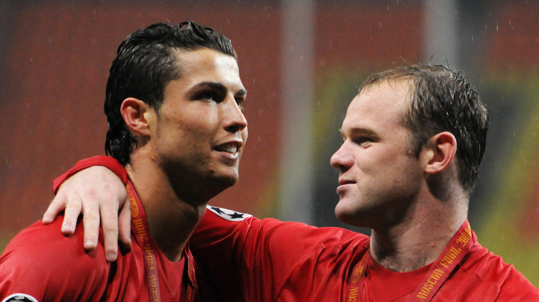 Cristiano Ronaldo et Wayne Rooney en 2008