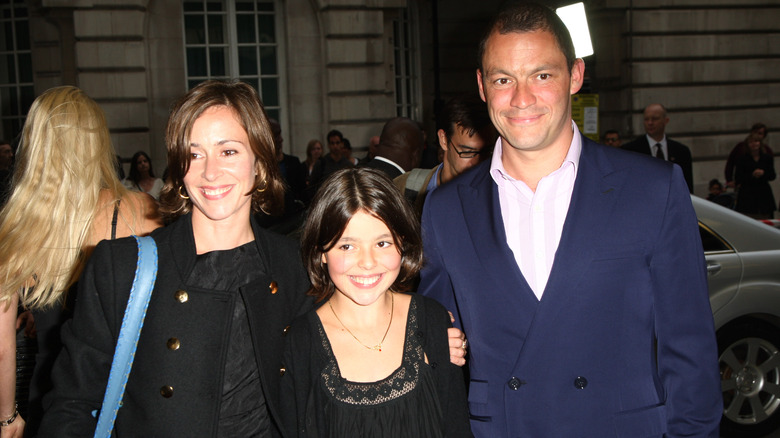 Polly Astor avec sa fille Martha et Dominic West