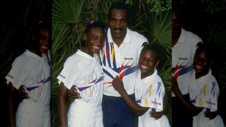 Serena et Venus Williams avec Richard en 1992