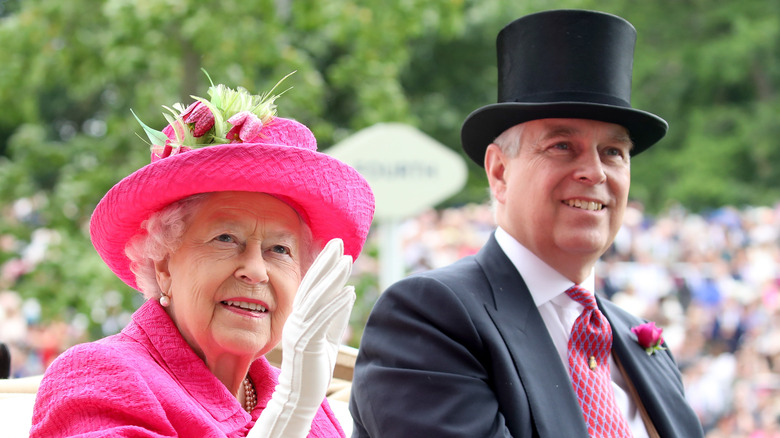 La reine Elizabeth et le prince Andrew