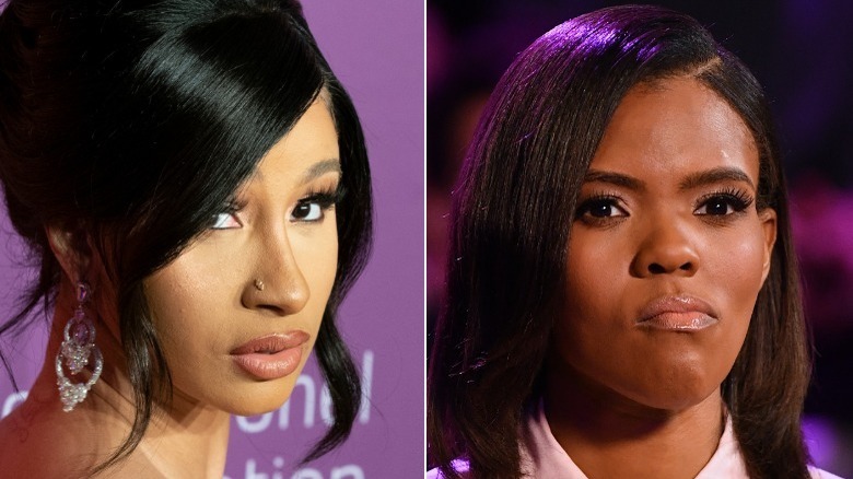 Cardi B pose et Candace Owens pose 