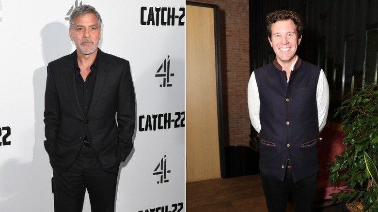 George Clooney et Jack Brooksbank posant pour les caméras